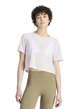 T-shirt à Manches Courtes Primelift Essentials Workout Boxy Mesh Frozen Purple M - Adidas - FashionsVida