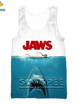 SONSPEE Classic Movie Jaws Men's Tank Tops Summer Harajuku Hip Hop Sleeveless 3D Print Men Women Vintage Shark Loose Tops Vest - Aliexpress - FashionsVida
