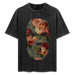 Floral Mask T-Shirt Sweat Absorbing Sports Tee Shirt