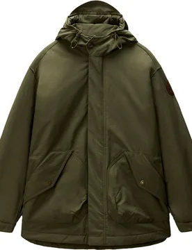 Parka imperméable en coton et Cordura® - Asko Parka Olive Night en Coton - Taille M - Kaki - Napapijri - FashionsVida
