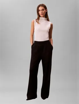 Pantalón wide leg de mujer - Calvin Klein - FashionsVida