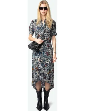 Zadig & Voltaire - Vestido Rimaz asimétrico con estampado - Zadig & Voltaire - FashionsVida