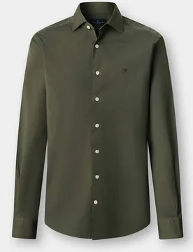 Camisa popelín de hombre elástica fit tailored - Hackett - FashionsVida