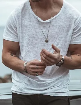 Summer Thin Men's T-shirt Solid Color Loose Crew Neck - Aliexpress - FashionsVida