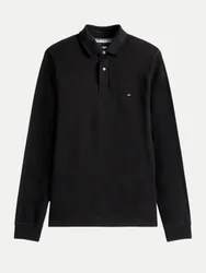 Langarm-Poloshirt Schwarz S