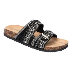 Glitzer-Pantolette „Gritt“ schwarz 37 Damen