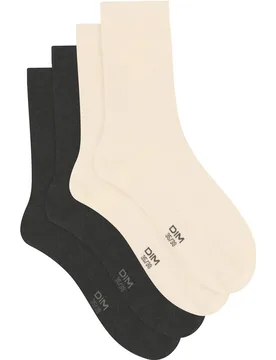 Pack de 2 calcetines de media caña de algodón - Dim - FashionsVida