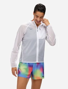 Women's Skyflow Jacket in White/Multi, Size XL - HOKA - FashionsVida