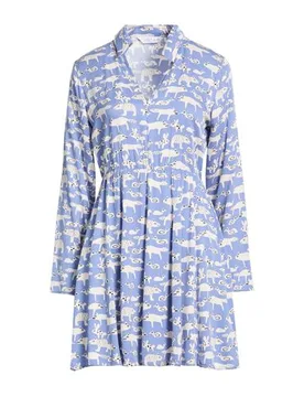 COMPAÑIA FANTASTICA Mini-Kleid Damen Himmelblau S Damen - Compania Fantastica - FashionsVida