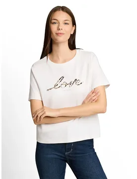 T-shirt à Manches Courtes 1052866 Whisper White S - Tom tailor - FashionsVida
