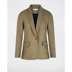 Chaqueta de mujer corta cuello chal