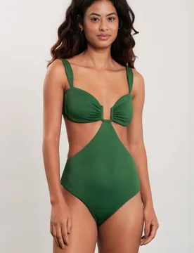 Bañador de mujer trikini liso con relleno - Blueman - FashionsVida