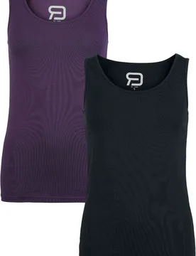 Top für Damen schwarz/lila "Doppelpack Tops" von - Frauen - female - RED by EMP - FashionsVida