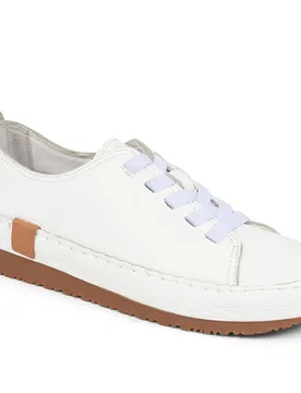 Womens Amarilla Lace-Up Trainers - White Leather - Size Uk 3 - Jones Bootmaker - FashionsVida