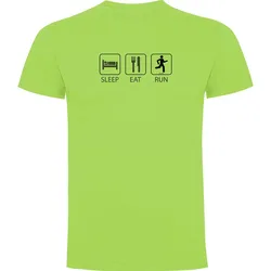 Maglietta A Maniche Corte Sleep Eat And Run Light Green S