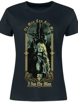 T-Shirt - Éowyn: I am no Man - S bis 4XL - für Damen - Größe M - schwarz - EMP exklusives Merchandise! - Frauen - female - Der Herr der Ringe - FashionsVida