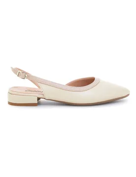 Ballerine Beige Made in Italy con cinturino 6011 39 - PITTARELLO COUTURE - FashionsVida