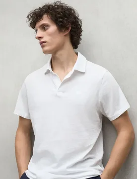 Polo de hombre de manga corta y cuello camisa con cierre de botones - Ecoalf - FashionsVida
