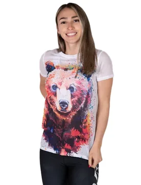 Maglietta A Maniche Corte Be Wild Bear White S - OTSO - FashionsVida