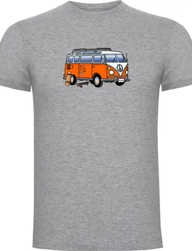 T-shirt à Manches Courtes Hippie Van Skate Heather Grey 3XL - Kruskis - FashionsVida