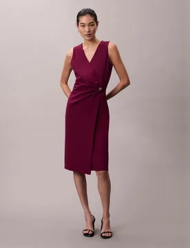 Vestido de mujer de crepé sin mangas - Calvin Klein - FashionsVida