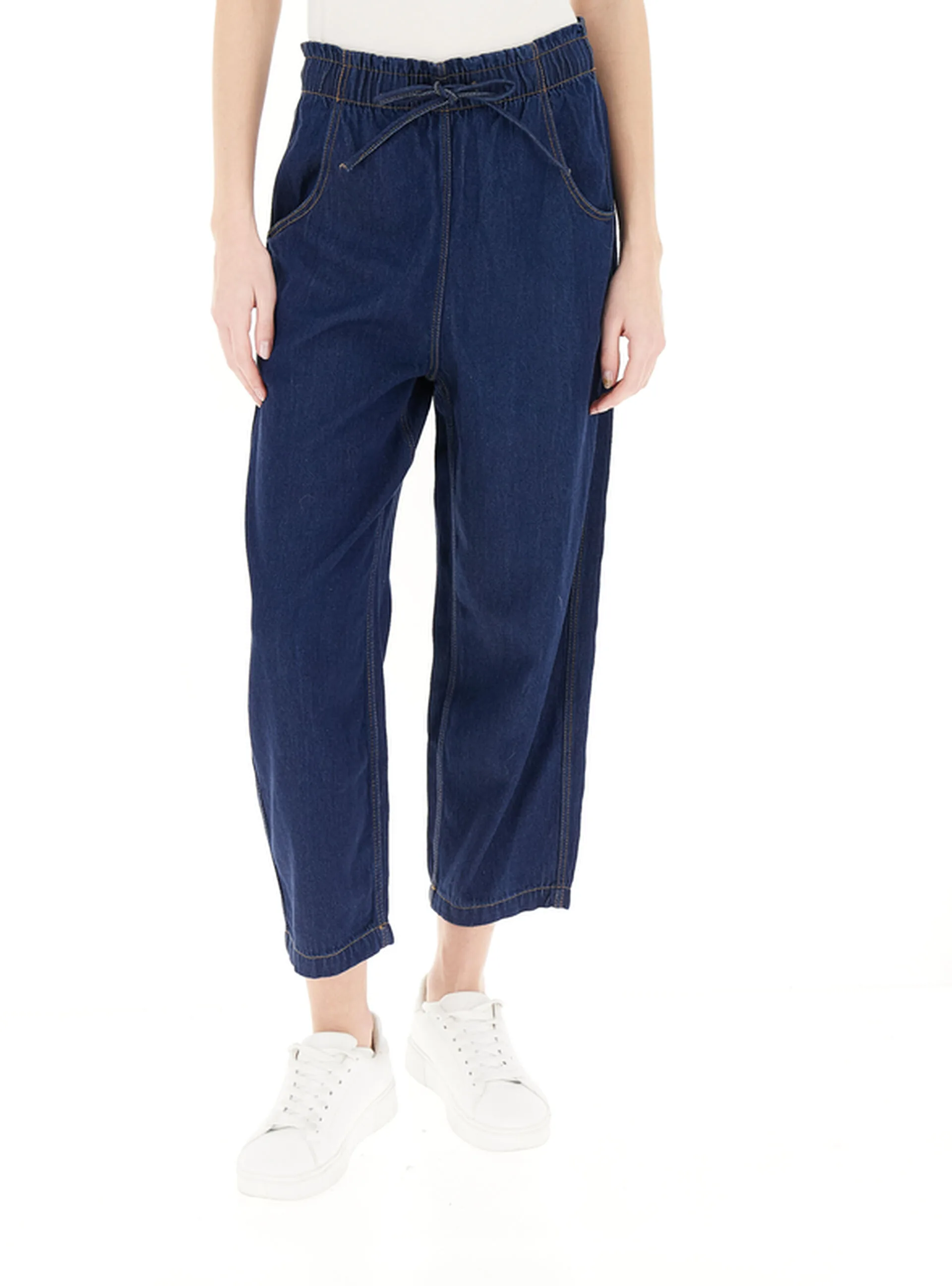 DEHA Pantalone in denim BLU S - DEHA - FashionsVida