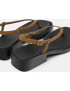 Sandalias de tacón de mujer de piel dana - Camper - FashionsVida
