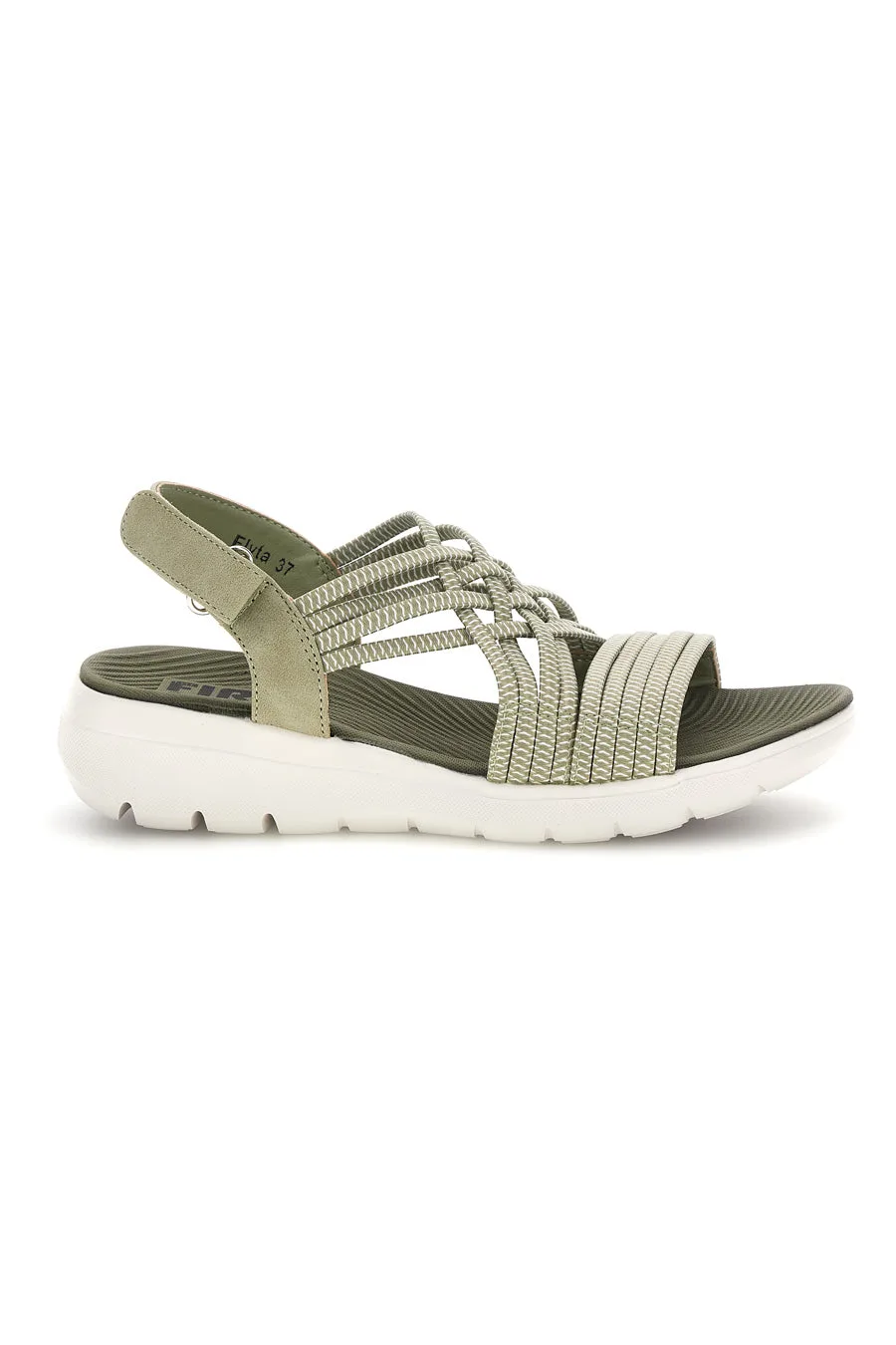 Sandali Verde con fasce multiple 1 36 - FIRST ACTIVE - FashionsVida