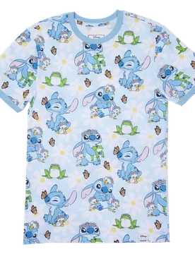 Disney: Lilo & Stitch Springtime Stitch Unisex Tee - Loungefly - FashionsVida