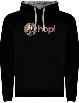 Felpa Con Cappuccio Hop Two-colour Black / Grey - Kruskis - FashionsVida