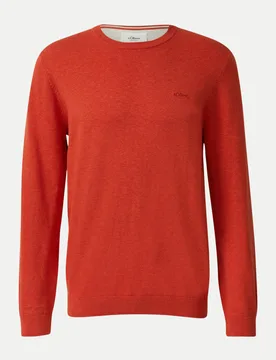 RED LABEL Strickpullover mit Logo-Stickerei Rot XXL - S. Oliver - FashionsVida