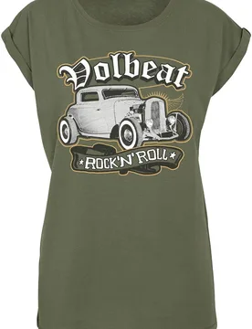 T-Shirt - Rock'N'Roll - XS bis XXL - für Damen - Größe XL - oliv - EMP exklusives Merchandise! - Frauen - female - Volbeat - FashionsVida