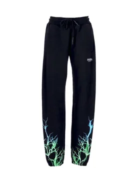 Pantalone Tuta Leggero Uomo Lightning Pants Black/green/lightblue - PHOBIA - FashionsVida