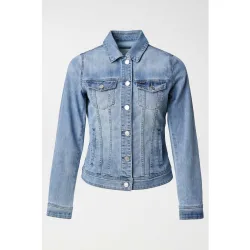 Cazadora vaquera de mujer slim fit