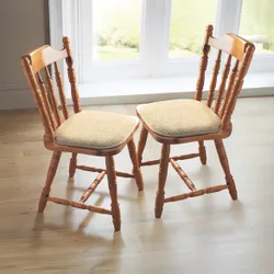 Sitzkissen mit rutschfester Unterseite beige 2er-Set