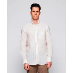 Camisa de hombre casual manga larga rayas