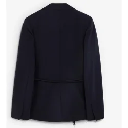 Blazer de mujer cruzada con cinturón ajustable a tono