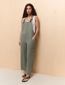 Peto de tirantes con lino - Easy Wear - FashionsVida