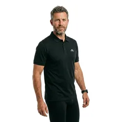 Polo à Manches Courtes Slub Black Out S