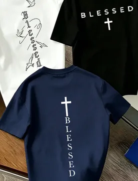Piezas-Camiseta de manga corta con cuello redondo y estampado de patrón popular para niños preadolescentes, adecuada para uso diario de niños, atue - Shein - FashionsVida