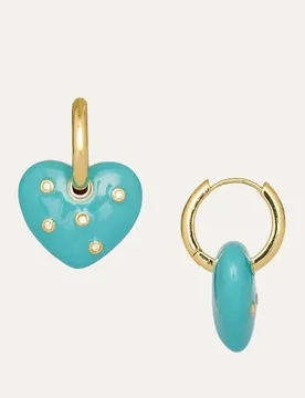 Retro Colored Enamel Heart Shaped Pendant Earrings or Women Simple Creative Sweet Girl Fashion Birthday Charm Lover Jewelry Gift - Aliexpress - FashionsVida