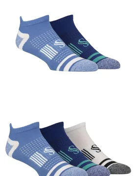 Mens 5 Pair Sport Performance Technical Socks Multi 7-11 Mens - Multi Coloured - Size: 7-11 Mens - SockShop - FashionsVida