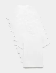 Pack Pure Cotton Crew Neck T-Shirts White male