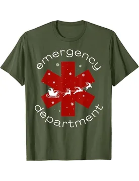 Christmas-Medical Humor Emergency Department with of Life&EKG Heartbeat Design-100% cotton O-neck printed men's T-shirt - Aliexpress - FashionsVida