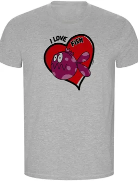 Maglietta A Maniche Corte I Love Fish Eco - Kruskis - FashionsVida
