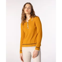 Jersey de mujer tipo polo de manga larga