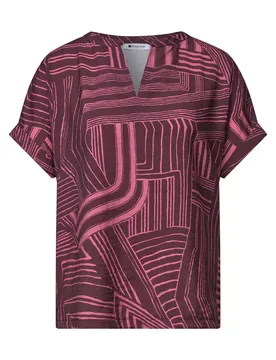 LTD QR printed mat-mix shirt w female - 44 - FashionsVida