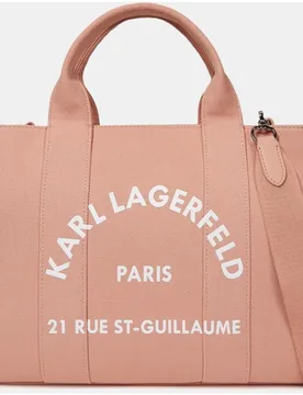 Bolso tote mediano de algodón - Karl Lagerfeld - FashionsVida