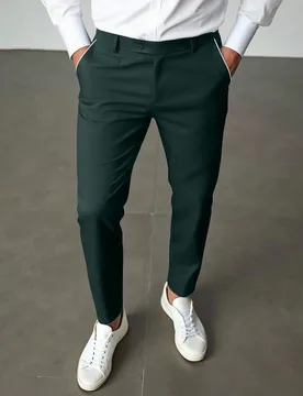 Pantalones de traje de negocios casuales para hombres, diseño de bolsillo, regalo perfecto para tu novio o esposo. Pantalones de traje casuales de un - Shein - FashionsVida