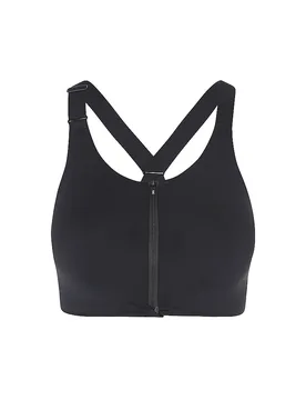 Damen Sport-BH Endruance High Support mit Zip schwarz L W - On - FashionsVida